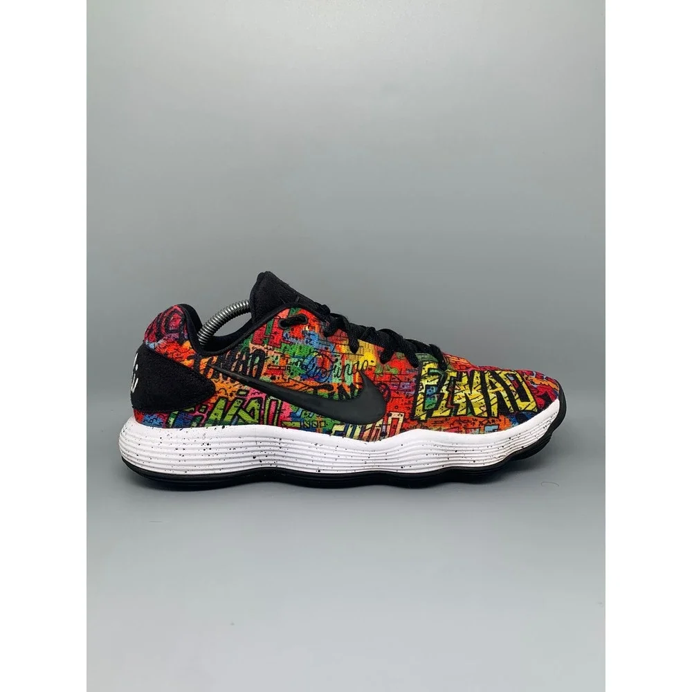 Nike Hyperdunk 2017 Low‎ Chicago Graffiti Shoes AH9055-001 Men's Sz 10.5